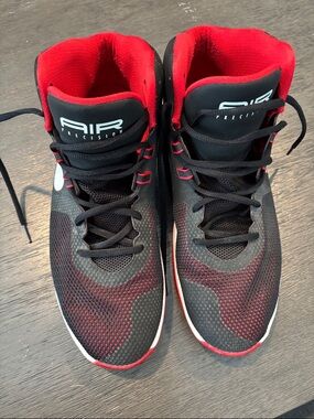 Men's High-Top Athletic Shoes - Black/Red